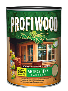 антисептик лаковый profiwood тонирующий атмосферостойкий алкидный дуб 2,4 кг/6