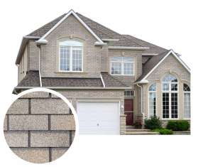 фасадная плитка hauberk, серо-бежевый кирпич