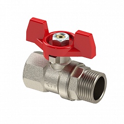 кран шаровый 3/4" (20) вр-нр латунь, ручки бабочка