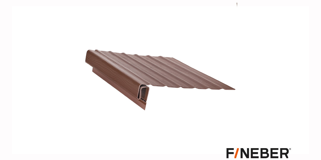 j-профиль с фаской коричневый fineber, 3000х200х48мм