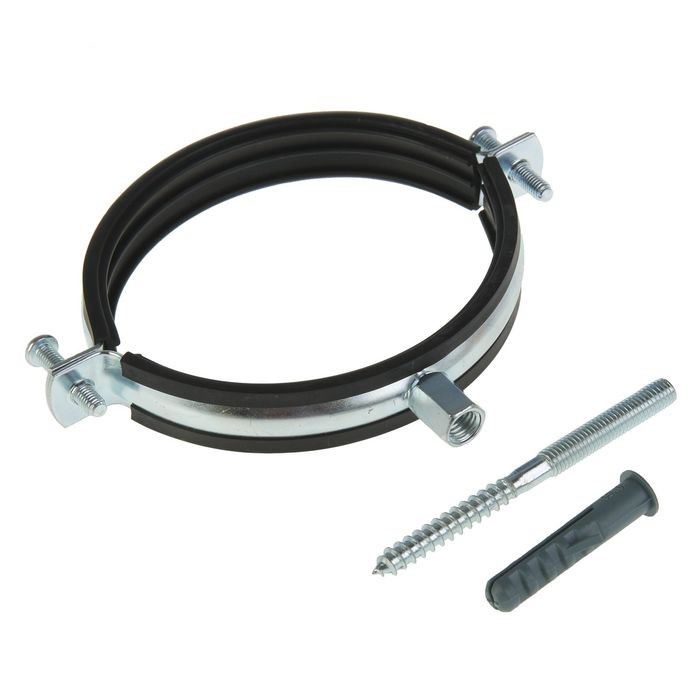хомут трубы металл 1/2" (20-25) (в комплекте дюбель, шпилька)/130