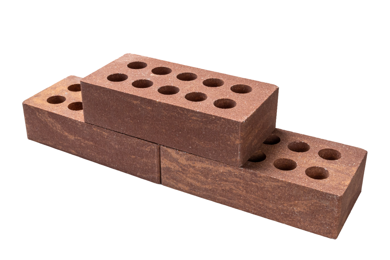 кирпич лицевой пустотелый гиперпрессованный, красно-оранжевый, 250х120х65 мм, паллета=300 шт