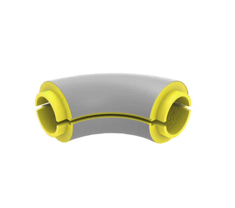 отвод ппу d114*50мм с покрытием сталь оцинков.45*