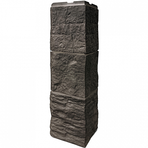 наружный угол к фасадным панелям fineber блок (тёмно-серый) 570*146*146мм/9шт/