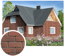 фасадная плитка hauberk, терракотовый кирпич