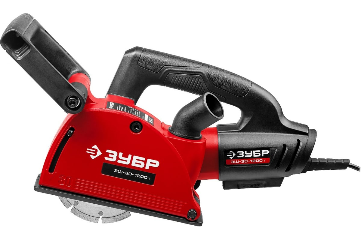 штроборез бороздодел зубр, d 125 мм, 1200 вт, 30 мм