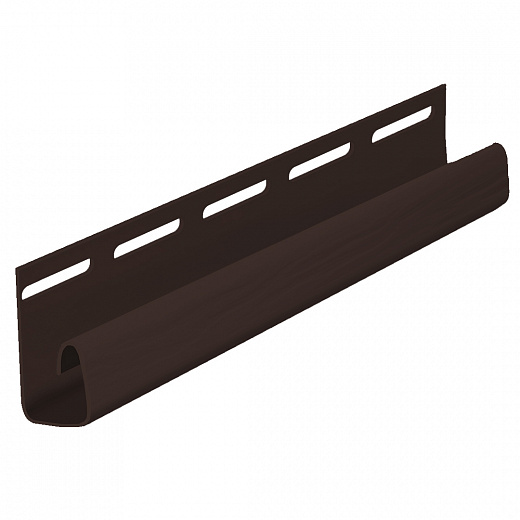j-профиль к сайдингу коричневый fineber, 3000х38х20мм