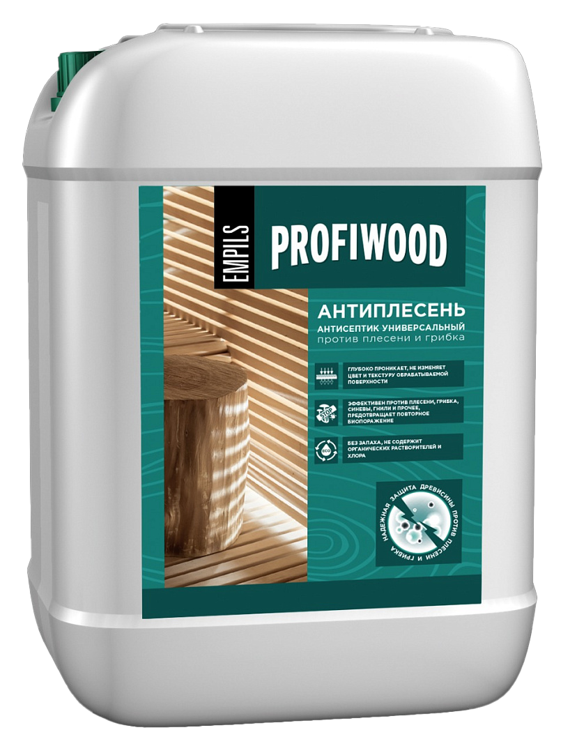 антисептик profiwood универсальный против плесени и грибка (антиплесень) 10 кг/2