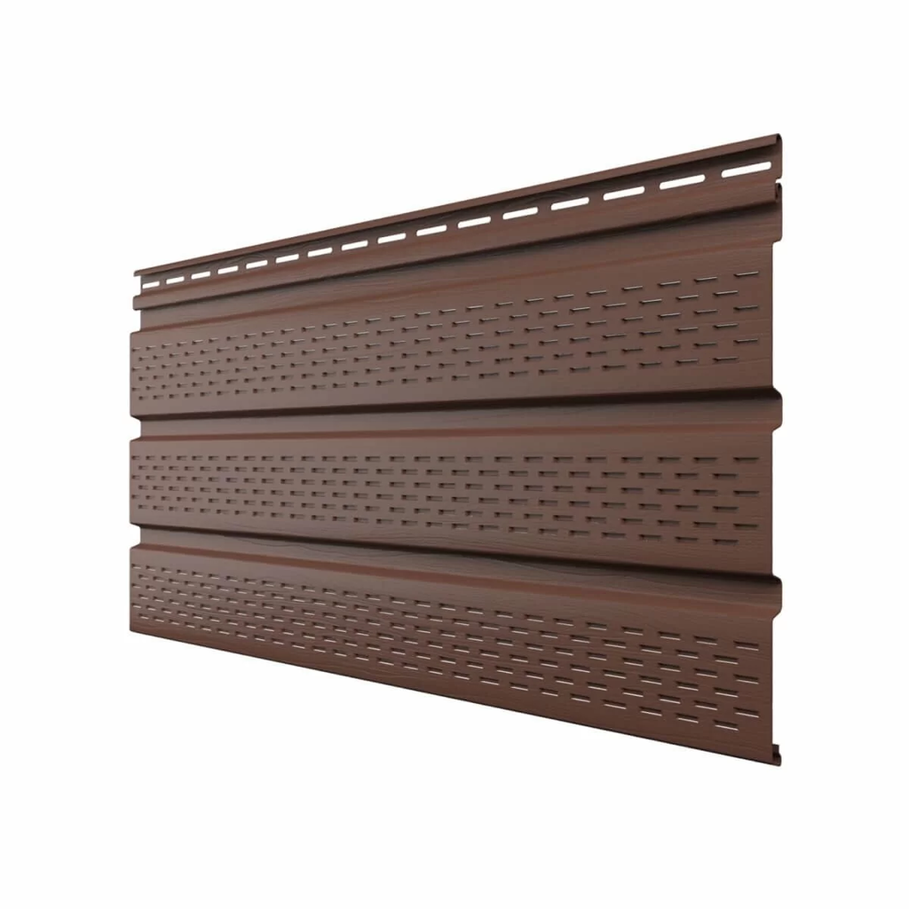 софит полностью перфорированный каштан, 3000х340мм, 0,924м2