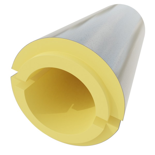 скорлупа ппу d273*40мм с покрытием сталь оцинков. (1пог.м=2 полуцилиндра)