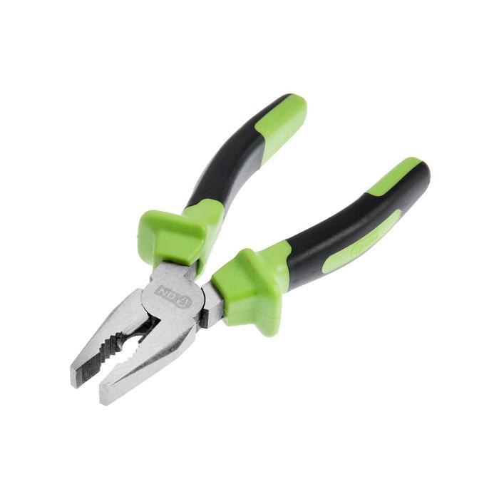 пассатижи комбинированные с двухцветной ручкой on 180мм (sl), кованная сталь 45