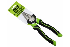 пассатижи комбинированные с двухцветной ручкой on 180мм,(08-01-218), кованная сталь 45/60шт/кор