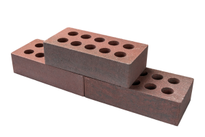 кирпич лицевой пустотелый гиперпрессованный, красно-черный, 250х120х65 мм, паллета=300 шт