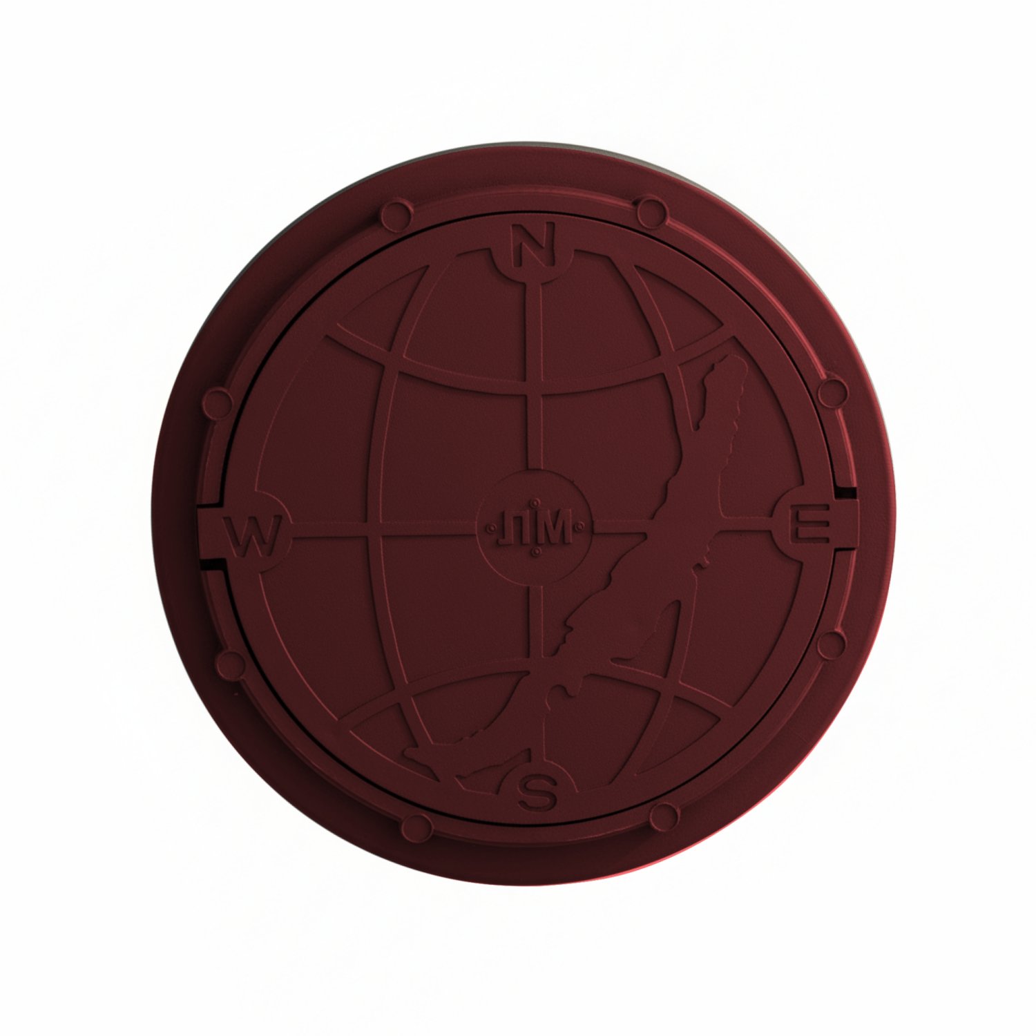 люк полимерный "лм", красный