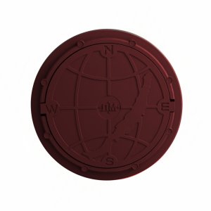 люк полимерный "лм", красный