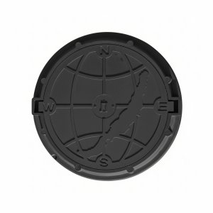 люк полимерный "л", черный