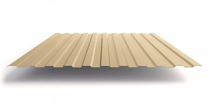 профлист с10 слоновая кость (ral 1014) 1150х2000х0,40мм (2,3м2)