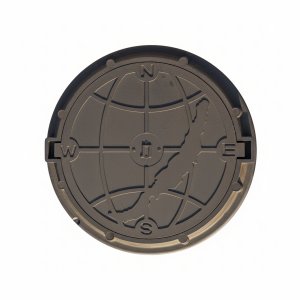 люк полимерный "л", серый