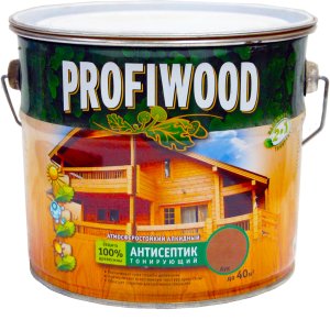 антисептик лаковый profiwood тонирующий атмосферостойкий алкидный сосна 8кг/1
