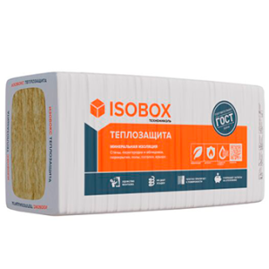 плиты теплозвукоизоляционные 38p изобокс 1200x610x100 (пл.15кг/м3, 0,44 м3/4,4м2)/36