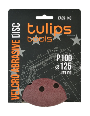 диск шлифовальный tulips tools р100, 125 мм