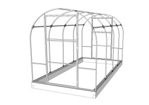 теплица польза-2 стандартная, база 2х4 м