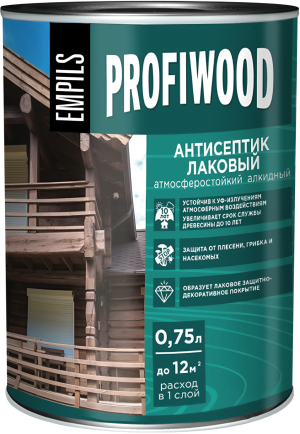 антисептик лаковый profiwood тонирующий атмосферостойкий алкидный белый 0,7 кг/14