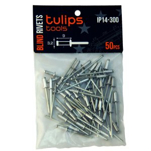 заклепки вытяжные tulips tools, 3.2х9 мм, 50 шт