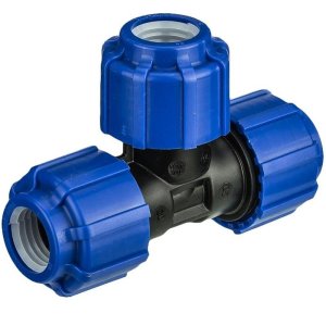 тройник компрессионный пнд, 32х20х32 мм