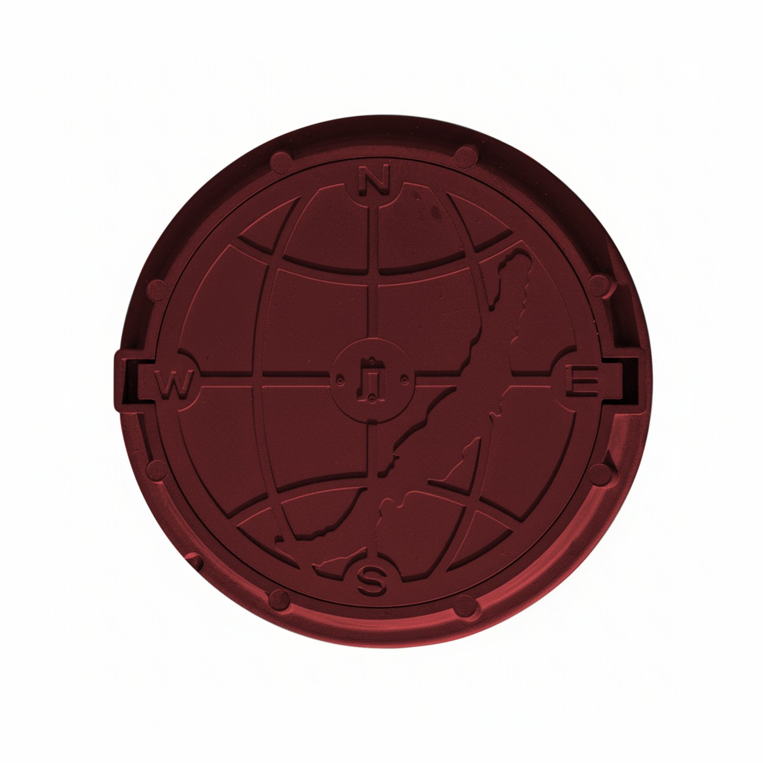 люк полимерный "л", красный