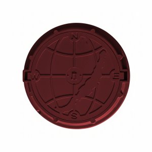 люк полимерный "л", красный