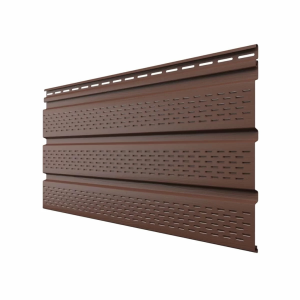 софит полностью перфорированный каштан, 3000х340мм, 0,924м2