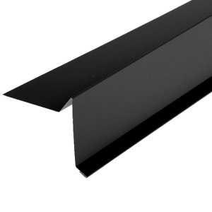 планка торцевая shinglas полиэстр 75*25*65*5 мм длина 2000мм ral9005 черная/10