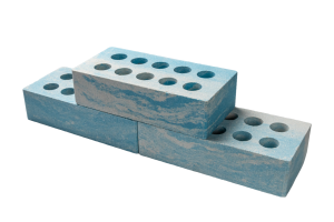 кирпич лицевой пустотелый гиперпрессованный, бело-синий, 250х120х65 мм, паллета=300 шт