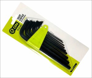 набор ключей - шестигранников on1,5-10мм, удл.,9шт., сr-v (6шт/уп)