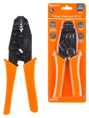 клещи обжимные ко-5е 0,25-6мм tdm